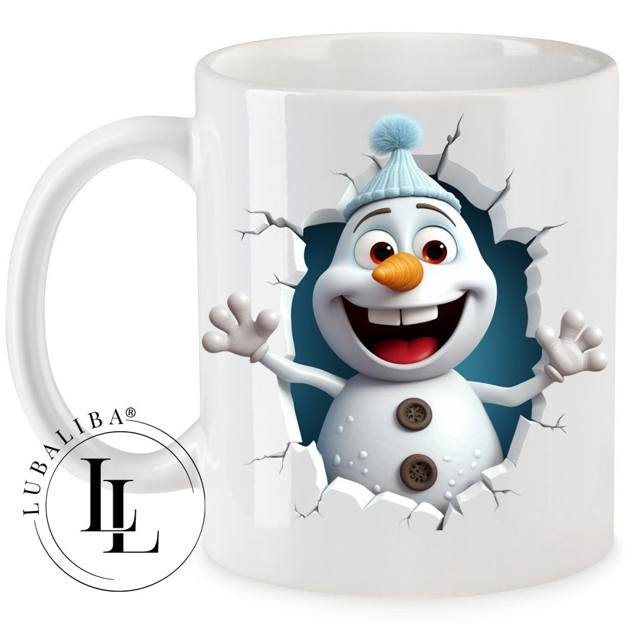 Tasse " 3D- Optik Schneemann Manny" ArtNr.: CAT